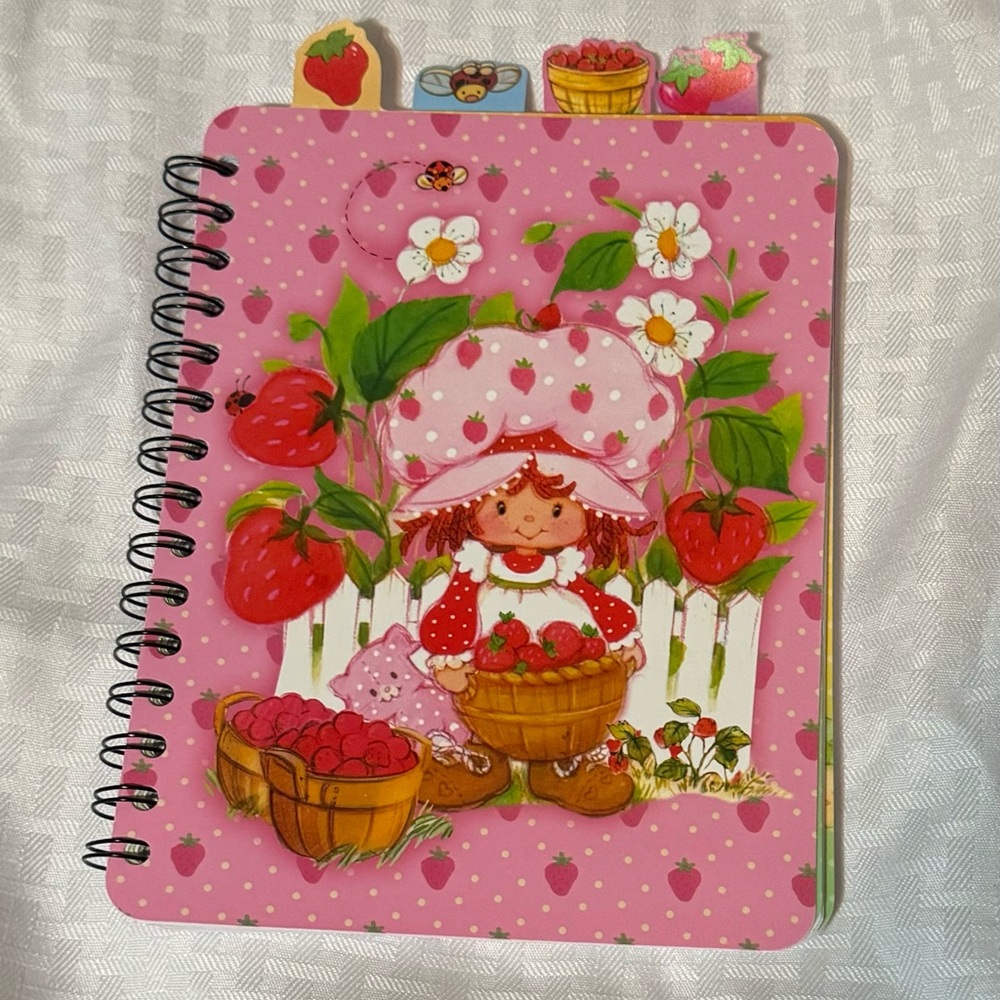 Strawberry shortcake notebook and stickers